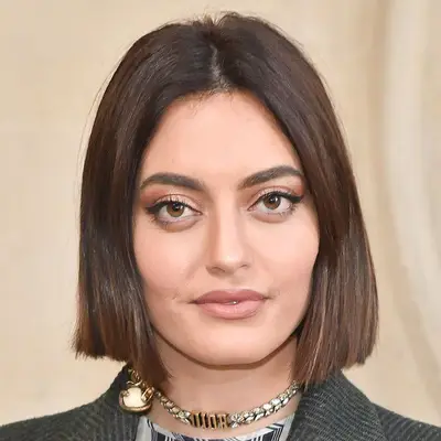 Karen Wazen wears a thick wedge haircut