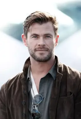 Chris Hemsworth with a beard and mustache at the 2019 TAG Heuer Autavia collection launch event in Sydney, Australia