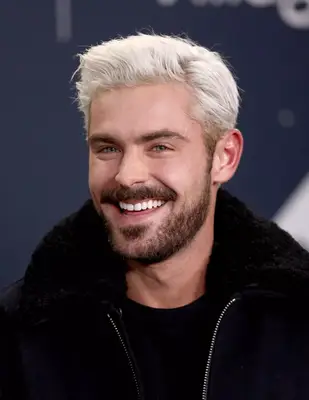 Zac Efron with a beard and mustache at the 2019 Sundance Film Festival in Park City, Utah