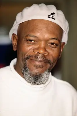 Samuel L. Jackson with a two-toned beard and mustache in 1990
