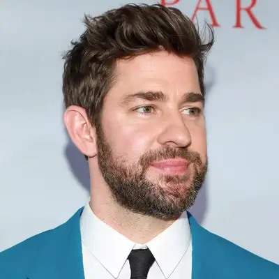 John Krasinski with a full beard at the 2020 