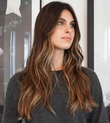 model with blonde highlights