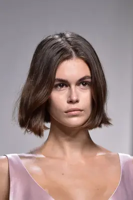 Kaia Gerber with a blown-out bob