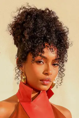 Actress Yara Shahidi natural hair updo