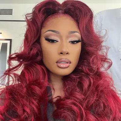 Megan Thee Stallion with red hair