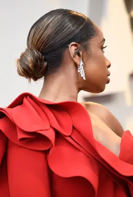 Jennifer Hudson chic low bun