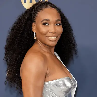 Venus Williams with Fulani braids in half-up style
