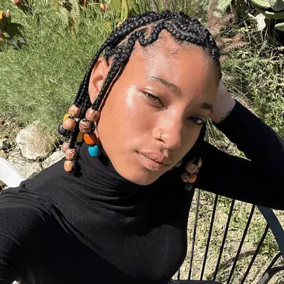 Fulani Braids in Y2K style on Alissa Ashley