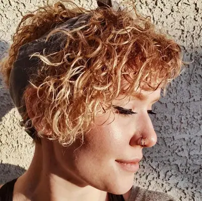 Modern Spiral Perms Pixie Cut