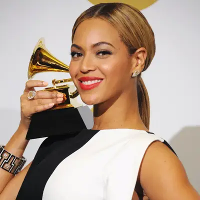 LOS ANGELES, CA - FEBRUARY 10: Singer Beyonce poses in the press room during the 55th Annual GRAMMY Awards at STAPLES Center on February 10, 2013 in Los Angeles, California. (Photo by Steve Granitz/WireImage)