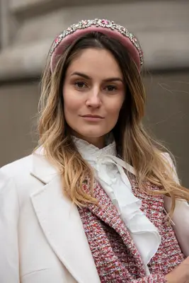 woman wearing a headband
