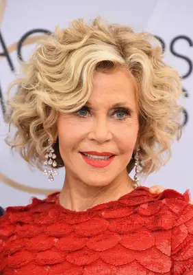 Jane Fonda with bouncy curls