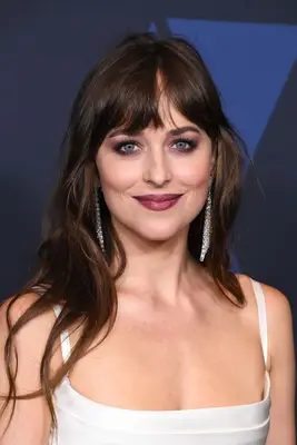 Dakota Johnson with blunt bangs at the 2019 Governors Awards in Hollywood, California