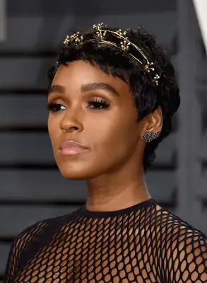 Janelle Monae pixie cut with a headband