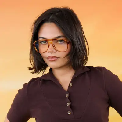 Actor Ariana Greenblatt with a chestnut brown bob