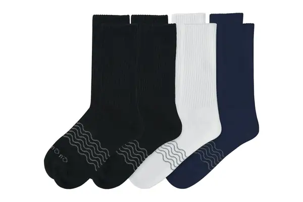 Quince Everyday Cotton Solid Crew Socks 4-pack