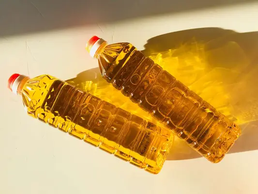 two bottles of cooking oil