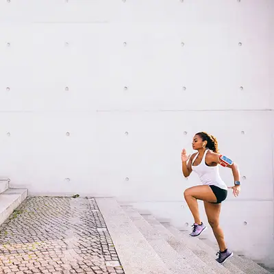 person running stairs