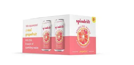 8-pack of Spindrift grapefruit flavored sparkling water.