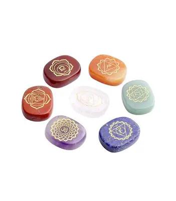 chakra meditation: chakra palm pebbles