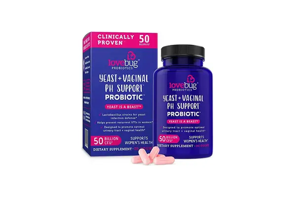 Lovebug Probiotics Yeast & Vaginal pH Support Probiotics 