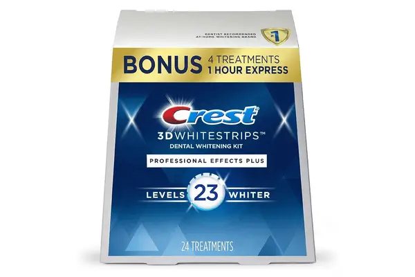 Amazon Crest 3D Whitestrips, Professional Effects Plus, Teeth Whitening Strip Kit