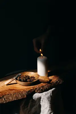 person prepares for spiritual cleansing