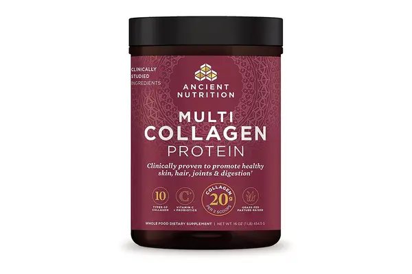 Vital Proteins Lemon Collagen Peptides is being mixed with water