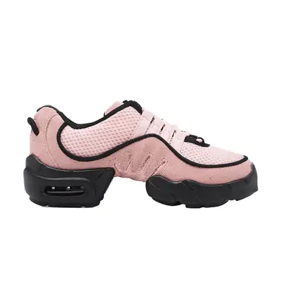 Bloch Boost Mesh Split Sole Dance Sneakers in pink and black