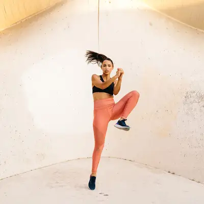 person working out in urban location