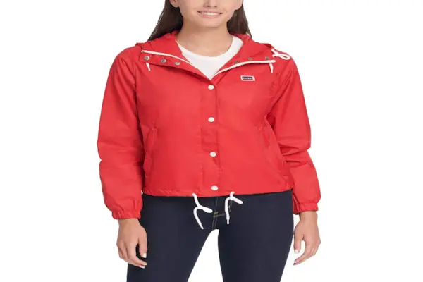 Retro vindjakke med hette