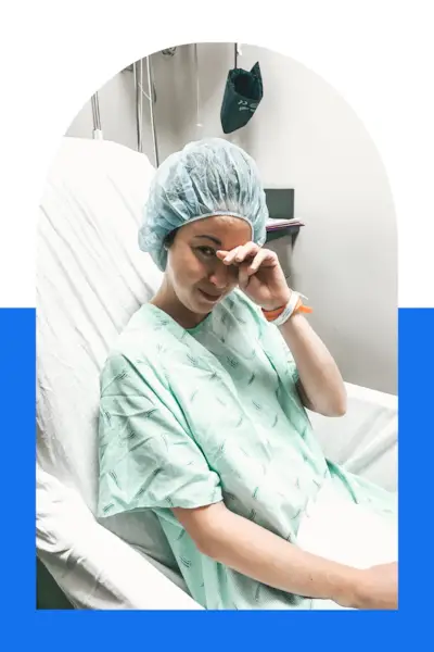 osoba w łóżku szpitalnym