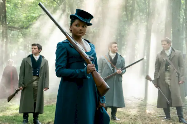 Bridgerton von links nach rechts Simone Ashley als Kate Sharma, Jonathan Bailey als Anthony Bridgerton in Folge 204 von Bridgerton Cr Liam Daniel Netflix © 2022