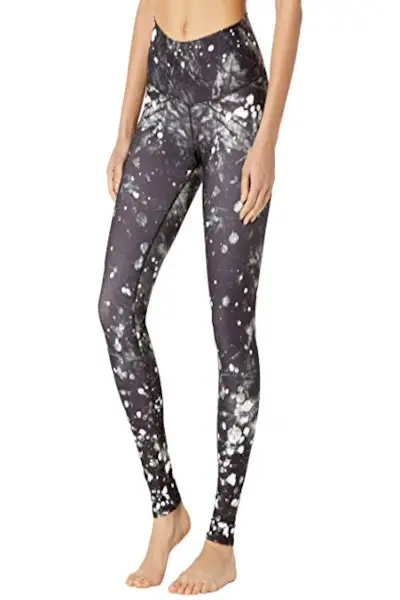 Schwarze Leggings im Batik-Moondust-Design