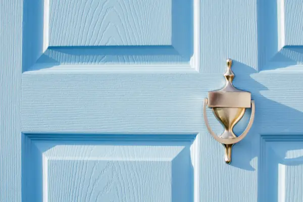 Close-up of front door