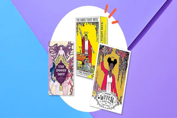 star spinner, rider, and modern witch tarot card decks