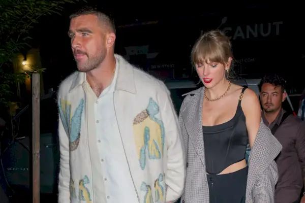 Travis Kelce and Taylor Swift In New York on October 15, 2023