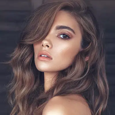 Cindy Mello with rose gold eye and lips