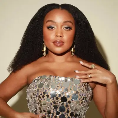 Ally Maki with lavender eyeshadow aand retro waves