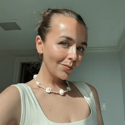 MYM Beauty editor wearing Jones Road Just Enough Tinted Moisturizer