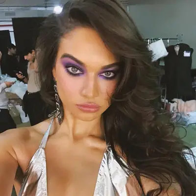 Purple Eyeshadow Sultry Shanina Shaik