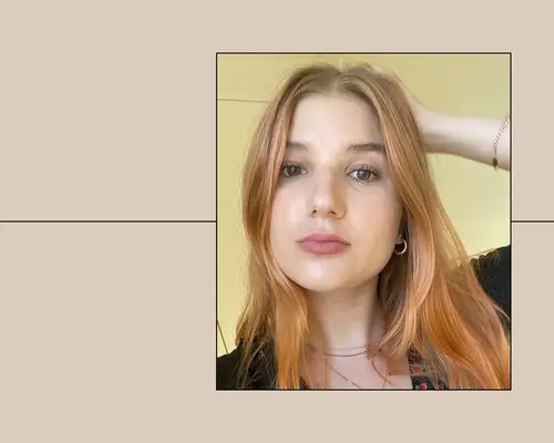 Bella wears Dior Rouge Dior Forever Transfer-Proof Lipstick