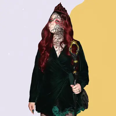 woman in a witch costume