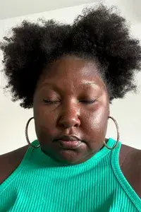 A person after applying L