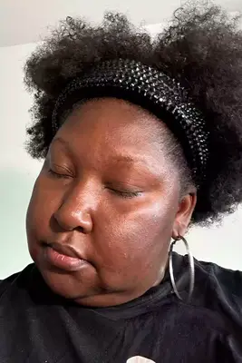 A collage of mascara primers on a tan background