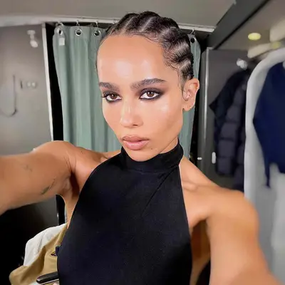 Zoe Kravitz wearing a smoky eye