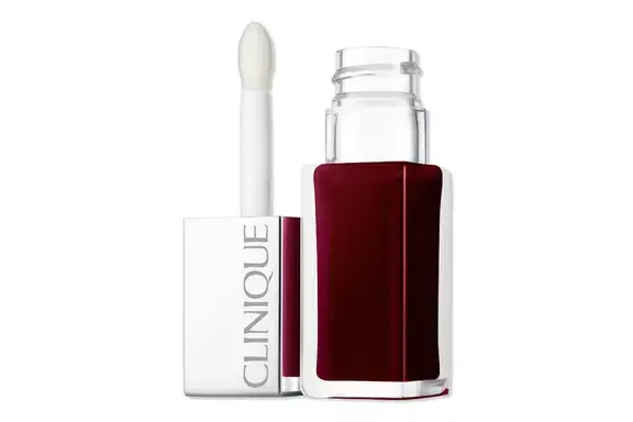 Ulta Clinique Pop Lip + Cheek Oil in Black Honey on White Background