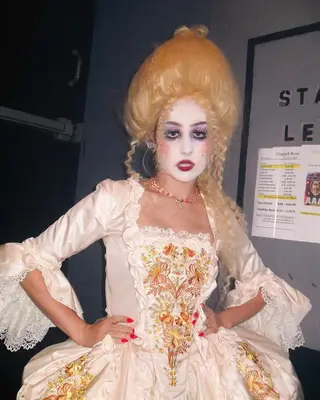 Chappell Roan dressed as Marie Antionette. 