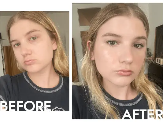 goop bronzer before and after