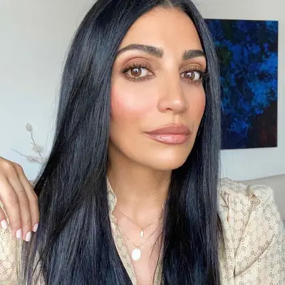 Close up of makeup artist Misha Shahzada